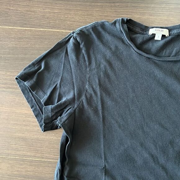 AGOLDE | Mariam Classic Fit Short Sleeve T-shirt - Small // Black - Picture 6 of 7